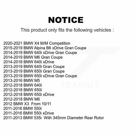 Cmx Rear Ceramic Disc Brake Pads For BMW 535i 550i X3 xDrive 650i 640i M5 Gran Coupe M6 X4 B6 CMX-D1469